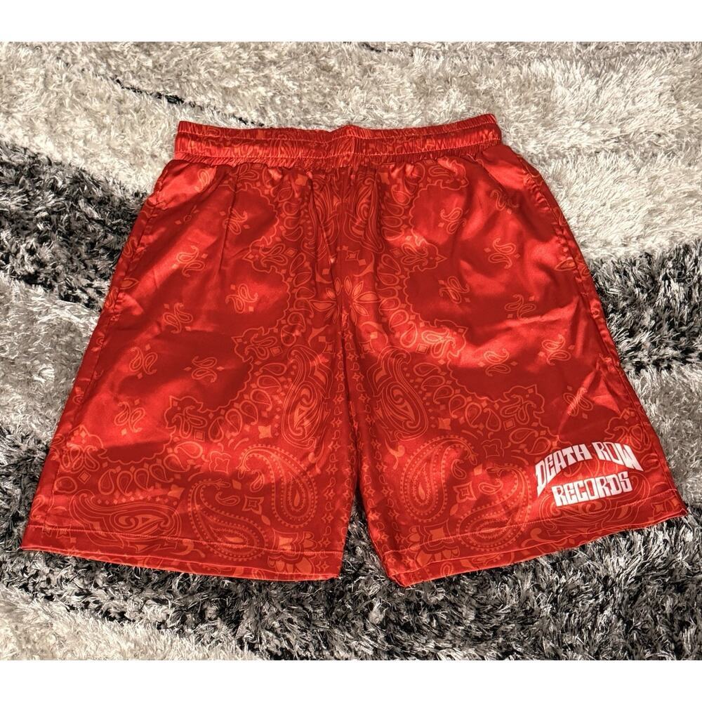 Death Row Records Red Bandana Streetwear Shorts Mens Small